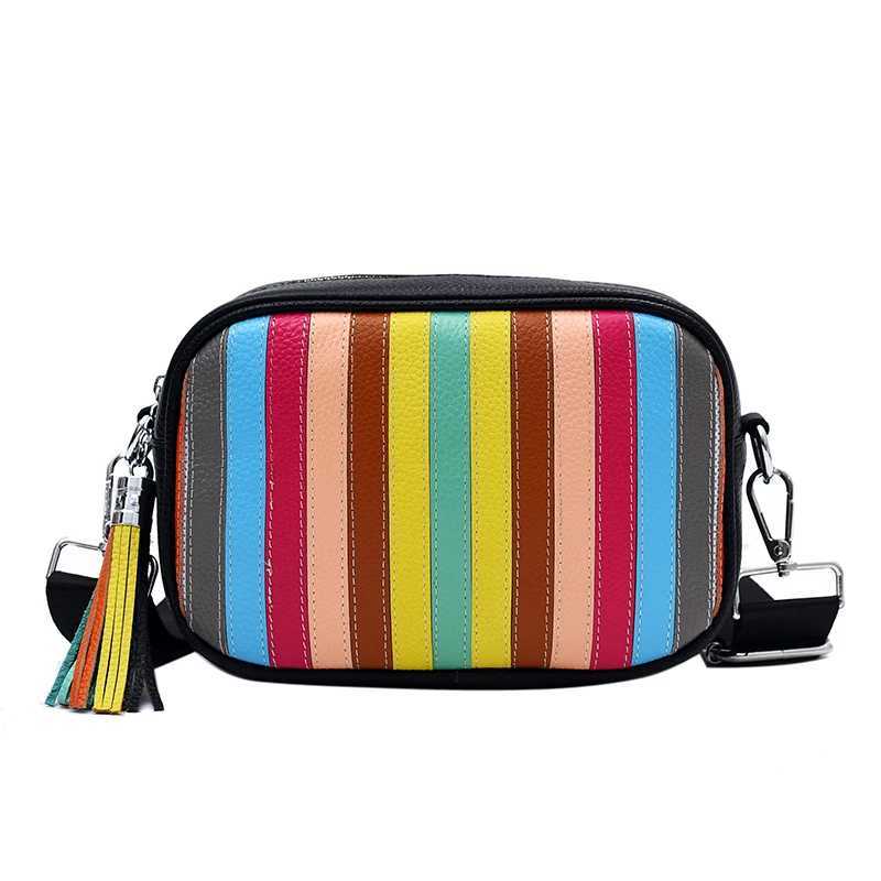 High Quality Cowhide Shoulder Bag for Women Messenger Bags Ladies Genuine Leather Handbag Purse Female Casual Crossbody Bag Y250730