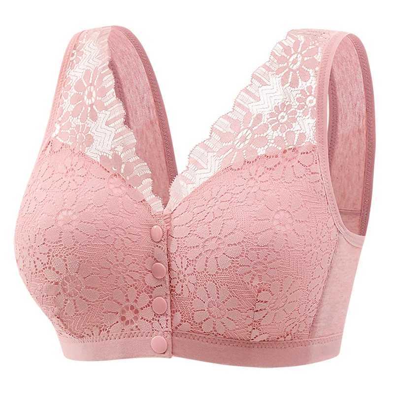 Womens Front-clasp Thin Steel-free Multi-color Comfortable Underwear All-season Plus-size Backless Sexy Lace Bra Z250730