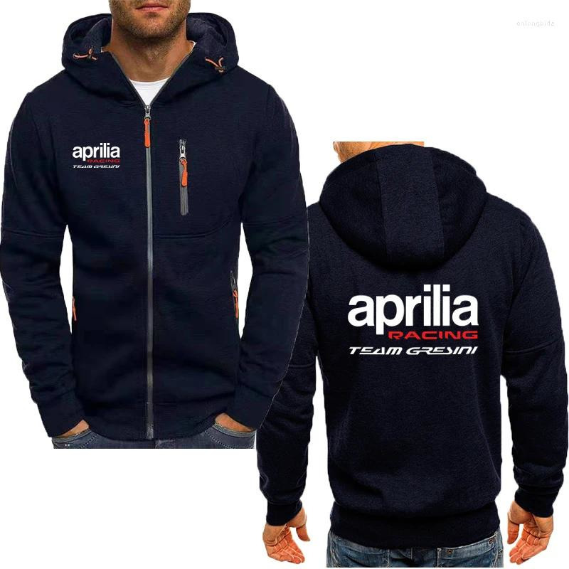 Mens Hoodies Aprilia Racing RSV4 Print Zipper Trend Leisure High Quality Harajuku Sweatshirt Pullover Tops Clothes