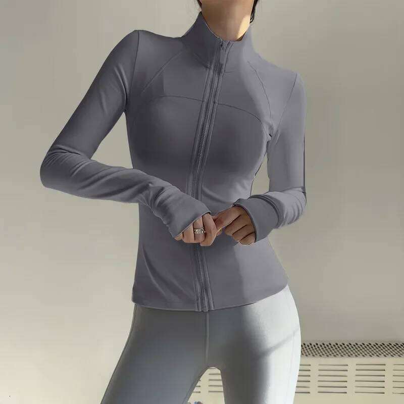 Women Zip Fiess Long Sleeve Sports Jacket Gym Woman Shirt Quick Dry Top Sunscreen Sportswear Yoga Clothes