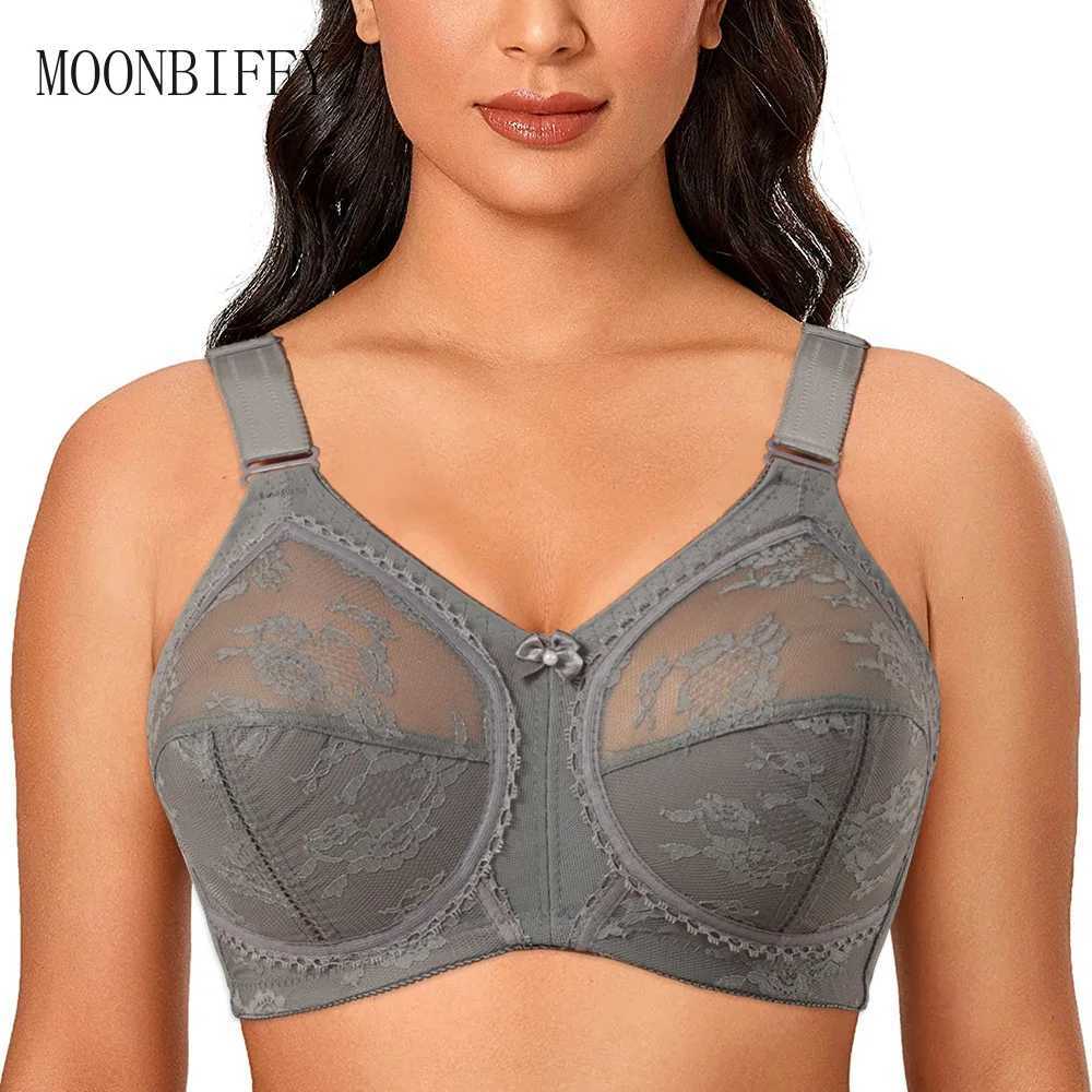 Large Size Bra for Women Ladies Underwear Translucent Lace Chiffon Wireless Minimizer Lingerie Brassier Bralette Tops Z250730