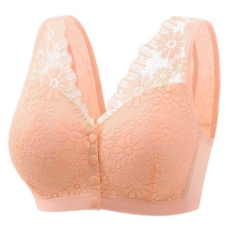 Womens Front-clasp Thin Steel-free Multi-color Comfortable Underwear All-season Plus-size Backless Sexy Lace Bra Z250730