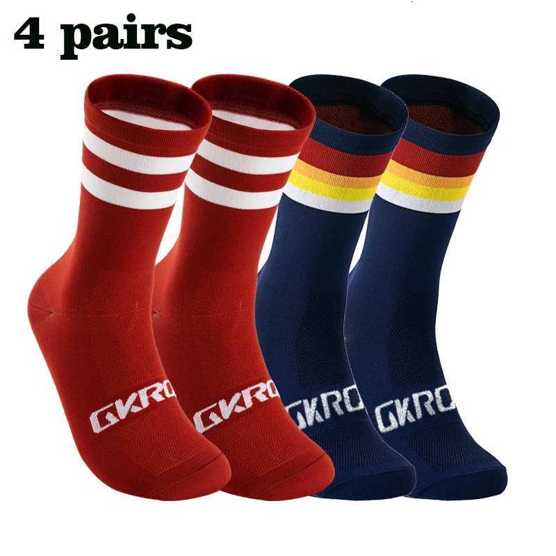 4 Pairs High Quality Professional Team Men Women Cycling Socks Bike Socks Breathable Bicycle Socks Outdoor Sportswear Racing Socks Z250731