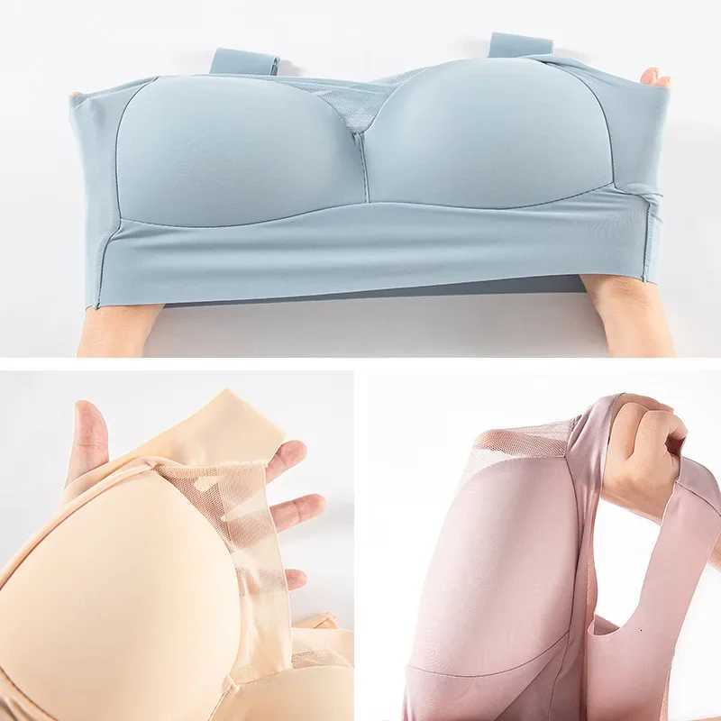 5PCS Seamless Lace Push Up Bra for Women Plus Size Wire-Free Breathable Bralette Set Solid Backless Brassiere Lingerie Z250730