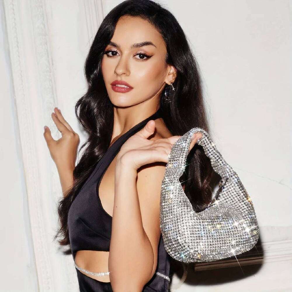 Shiny Crystal Rhinestone Handmade Purses and Handbags Designer Evening Clutch Bag Purse Weding Party Bags