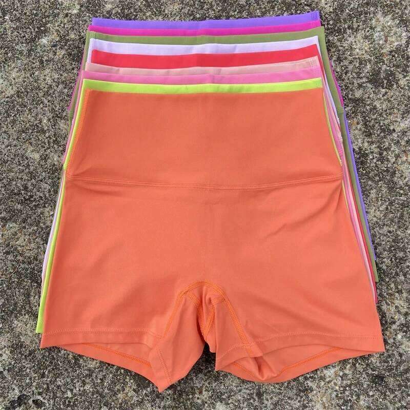 Sexy Solid Color Women Fiess Sport High Waist Athletic Yoga Short Leg Cycling Comprehensive Training Jogging Squat Proof