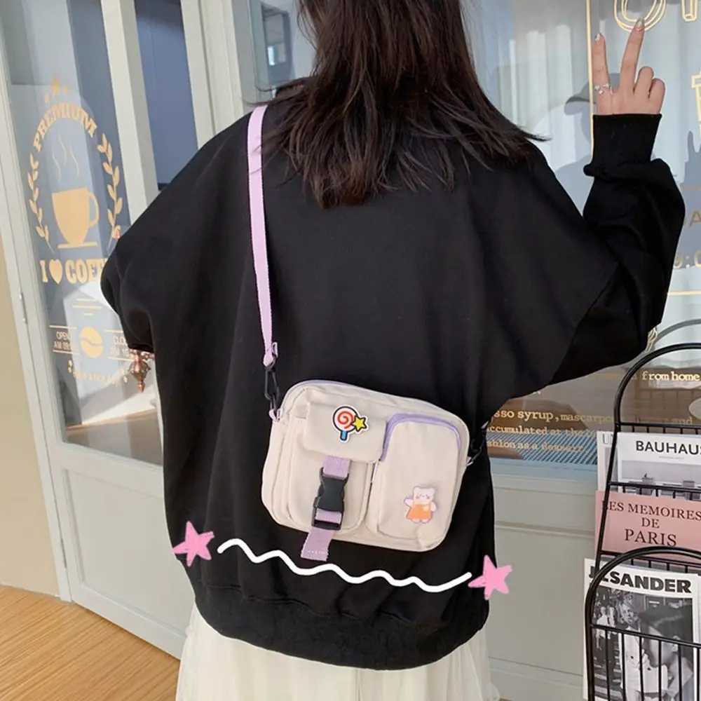 Fashion Women Canvas Crossbody Bags Female Cute Small Shoulder Messenger Bag Students Flap Handbags G250729