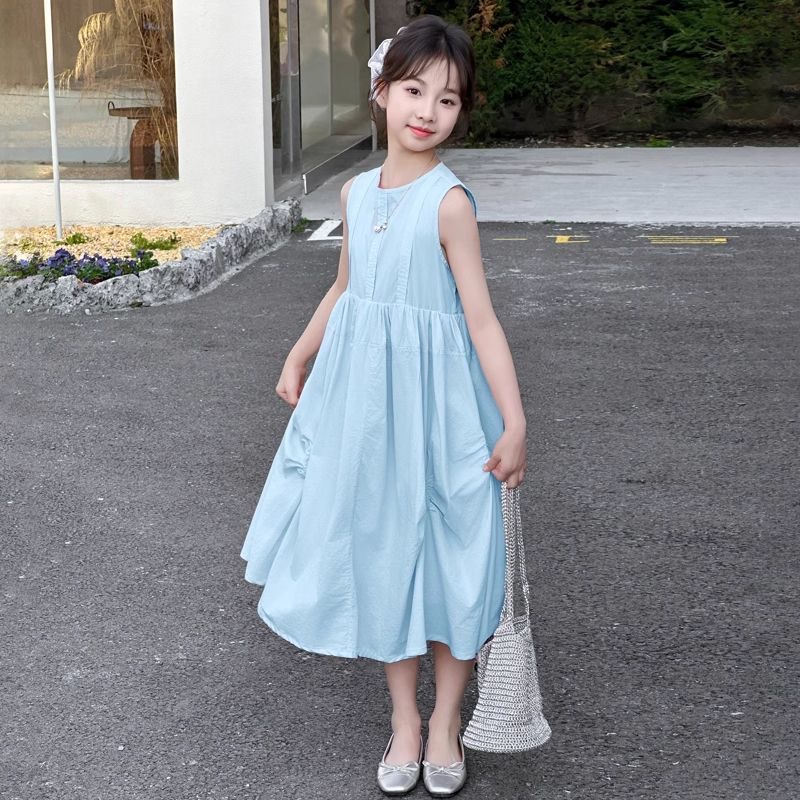 D116 Girls dress summer 2025 new children's stylish and fashionable thin princess dress summer dress girl net celebrity dress