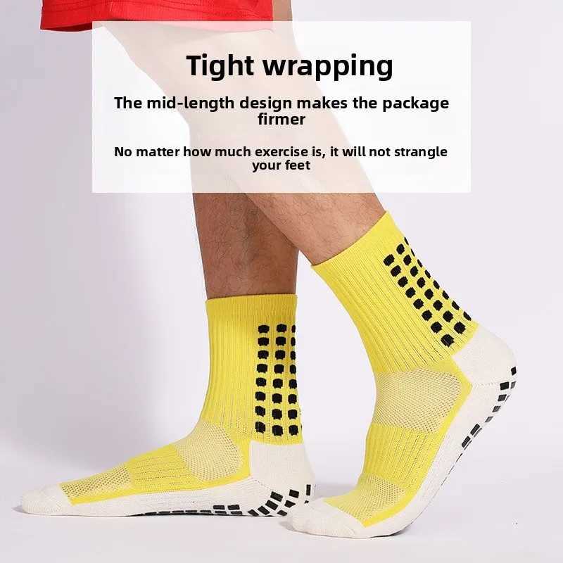 Mens and Womens Football Socks Sports Training Match Silicone Socks Anti-Skid Friction Breathable Tube Socks Z250731