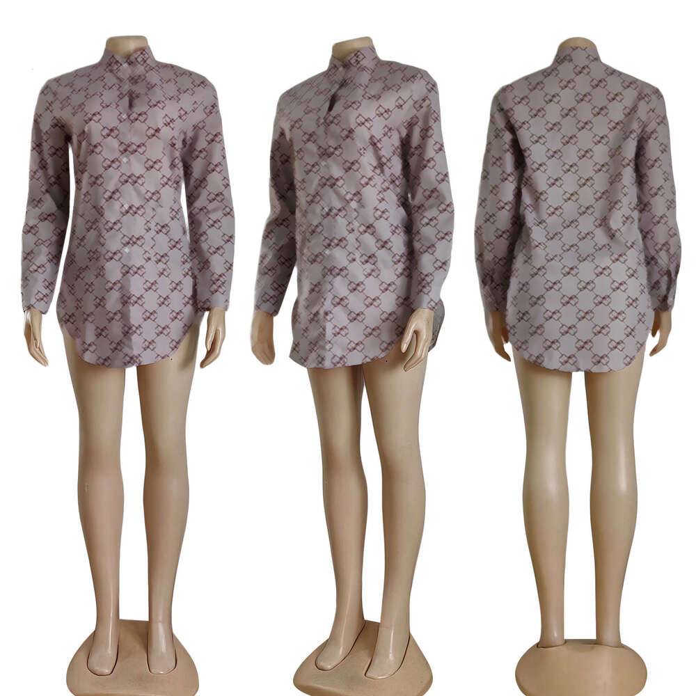 Women's Fashion Casual Simple Single-Breasted Elegant Printed Shirt