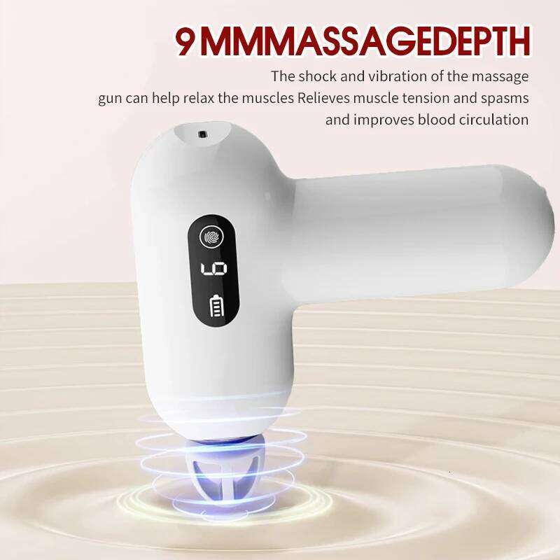 Mini Portable Impact Muscle Gun LCD Touch Screen Body Massage Exercise Athlete Relaxation Slimming Shaping Massager