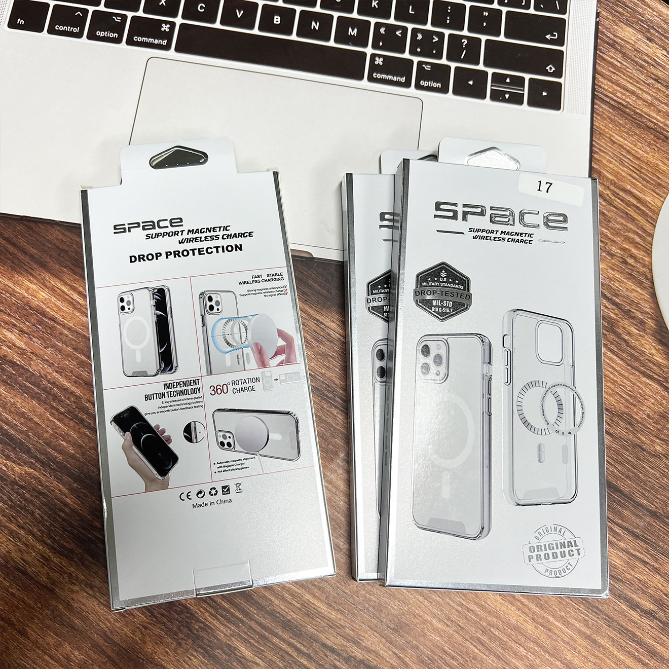 Space Clear Acrylic Magnetic For Magsafe Wireless Charging Cases Rugged Hybrid With Silver Button Shockproof For iPhone 17 16e 16 15 14 13 12 11 Pro M