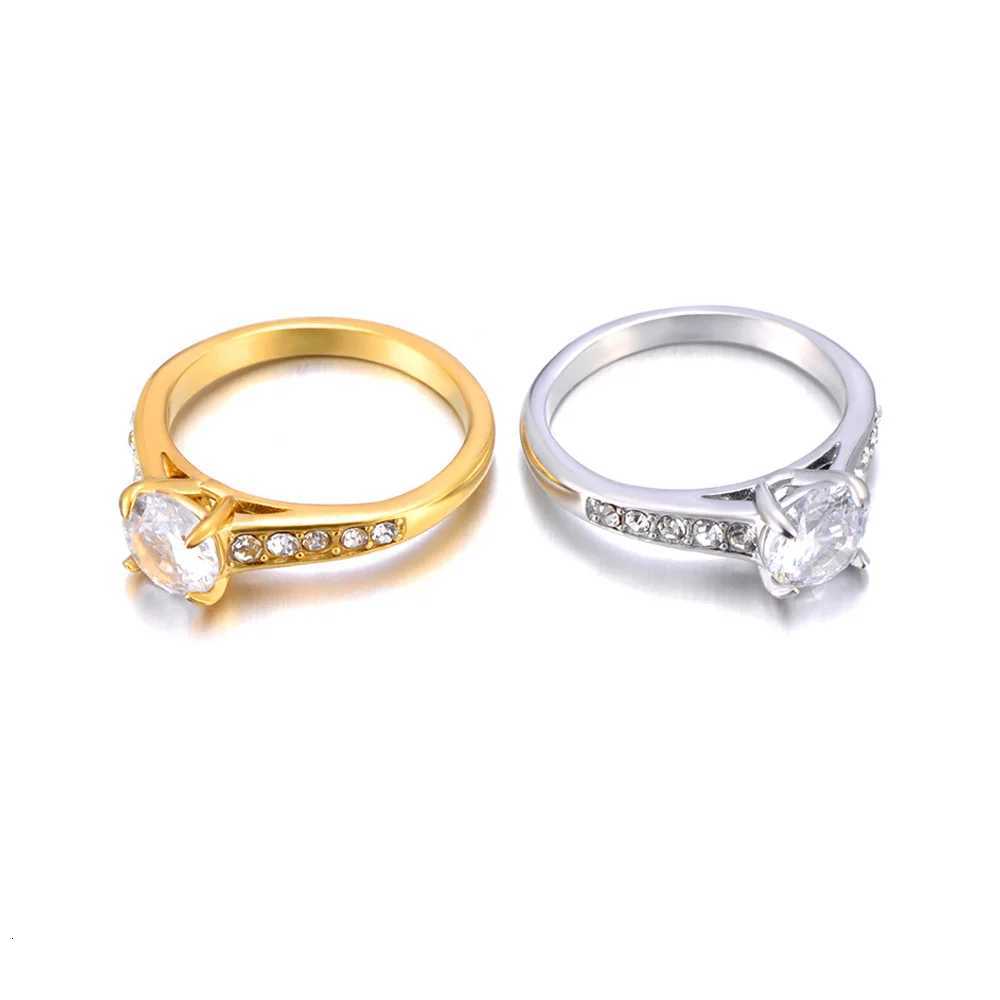 3Mango Stainless Steel Cubic Zirconia Wedding Ring Fashion Jewelry Engagement Finger Ring For Women Bijoux Femme Gift JR23075 y250730