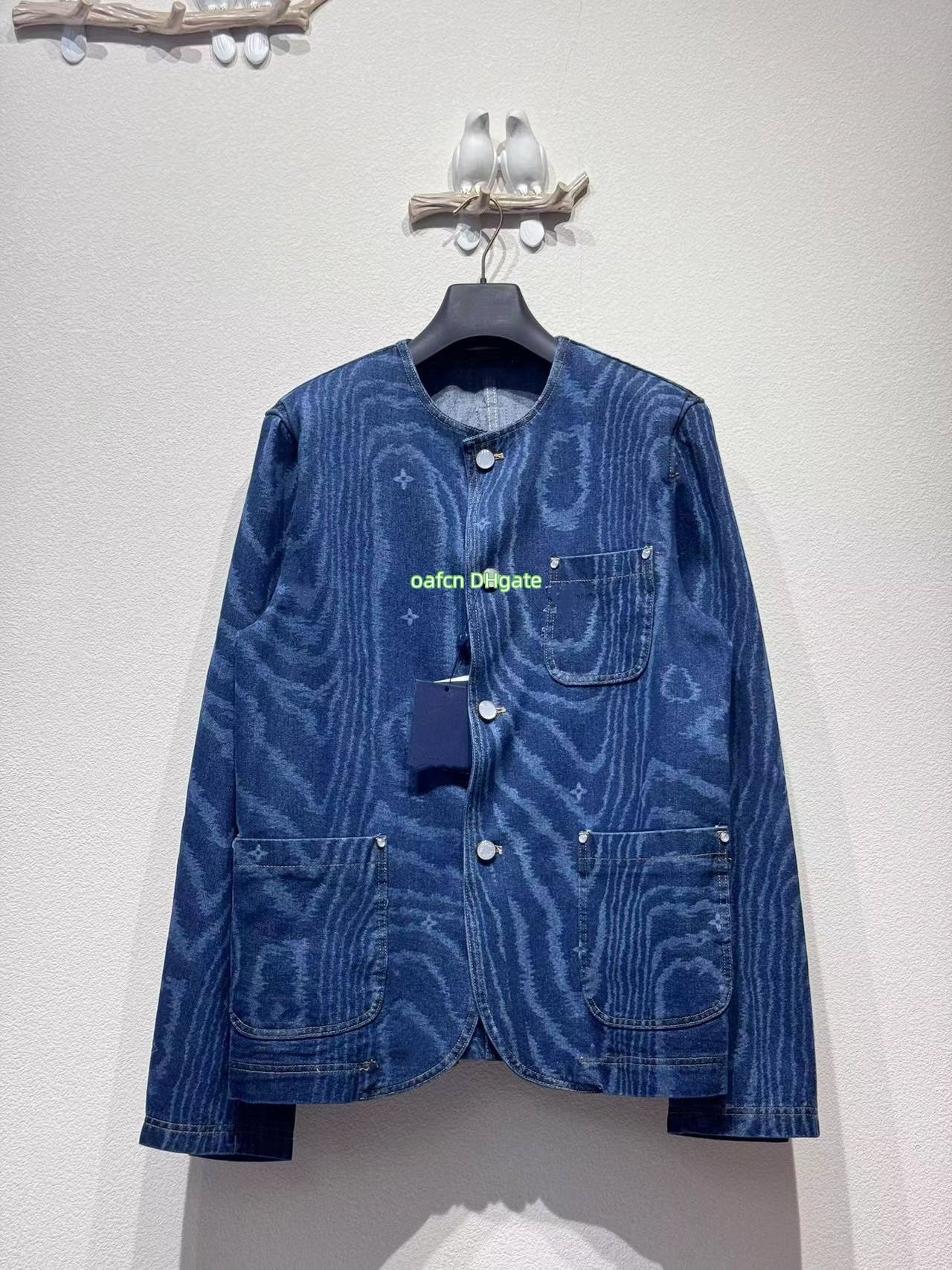 Men's Jackets Designer jackets designer Mens Jacket bomber jean Causual fashionable denim coat Water ripple jacket men's suit 6x mens coats 7446 JR46