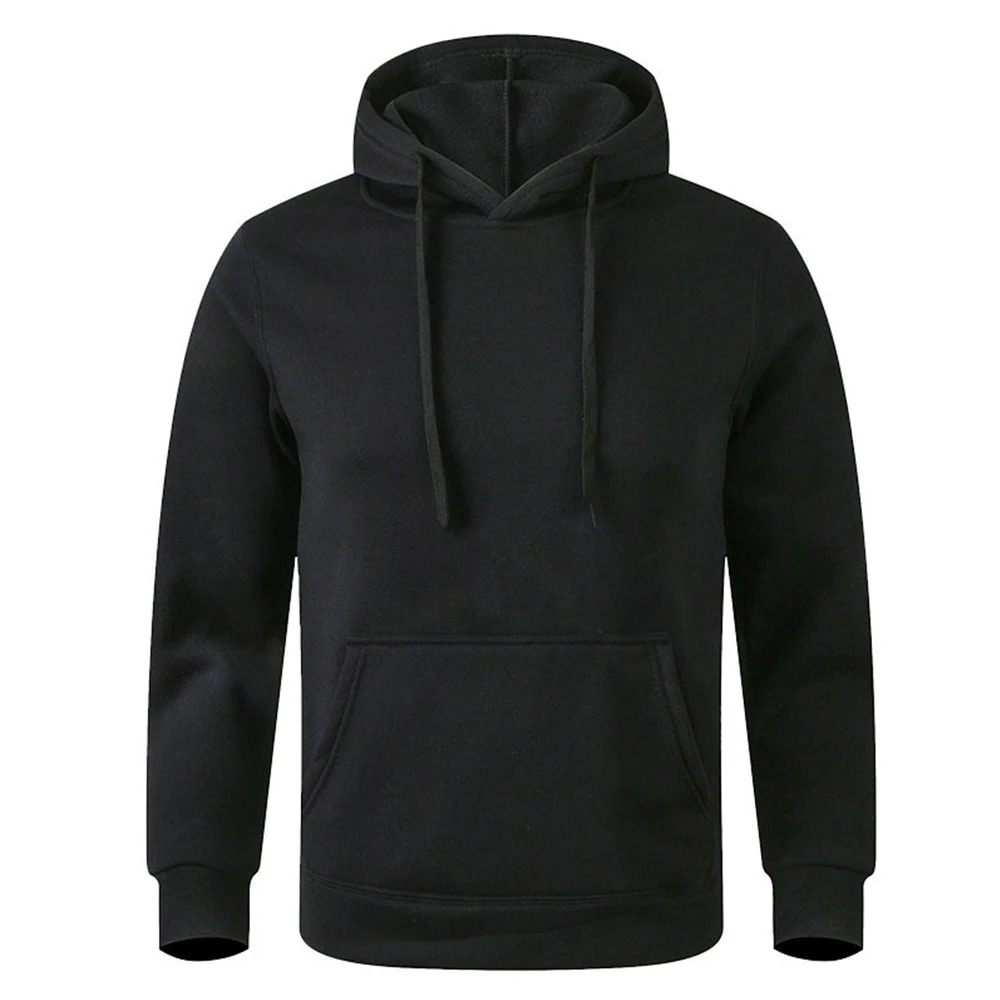 Mens and Womens Warm Sweatshirt Casual Solid Color Streetwear Pullovers Sport Fitness Pocket Hoodies Multi 250729