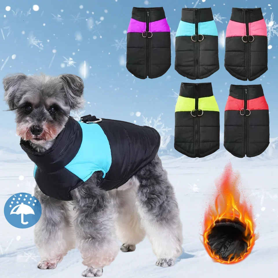Winter Dog Clothes Large Small Medium Dogs Warm Waterproof Pet Vest Breathable Soft Pets Coat Lightweight Labrador Pug Jacket 250729