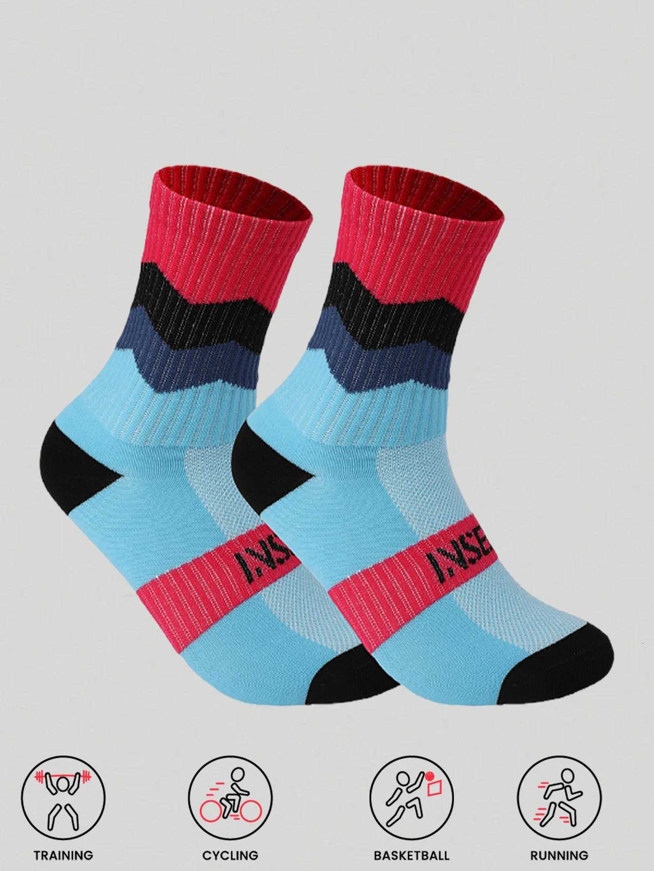 2pairs Professional Cycling Socks Breathable Road Bicycle Socks for Men and Women Outdoor Sports Racing and Compression Cycling for Women Z250731