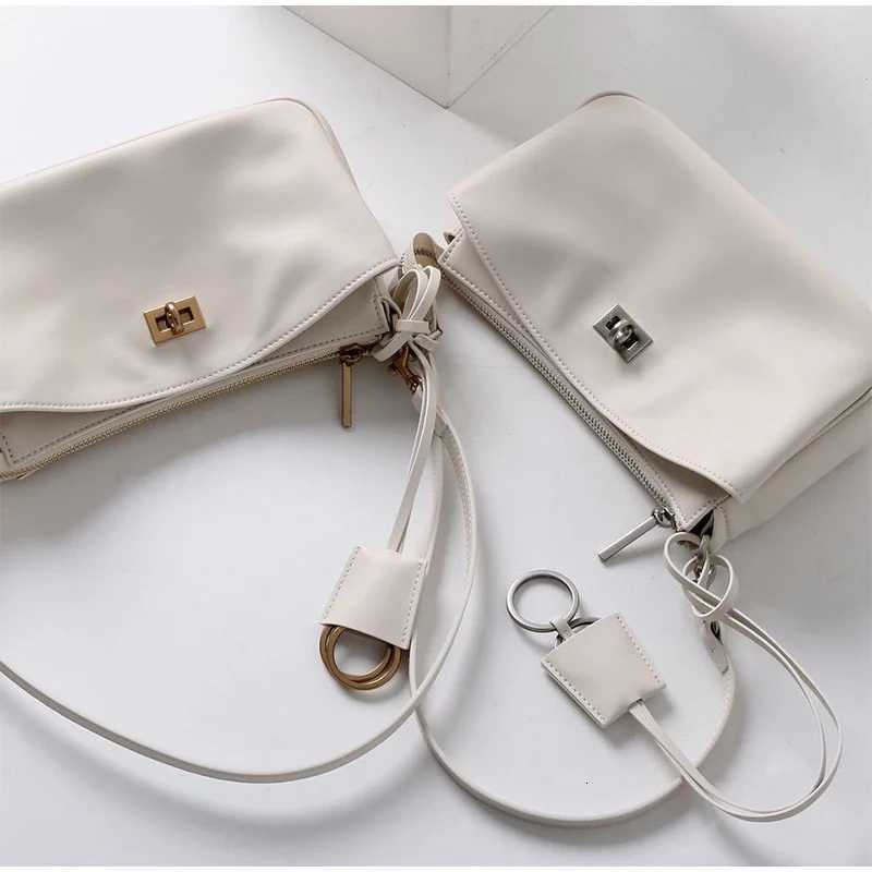 Women Shoulder Bags Cowhide Leather Black Handbags For Women FAshion Gold SiLVer Design Underarm Bags Y250730