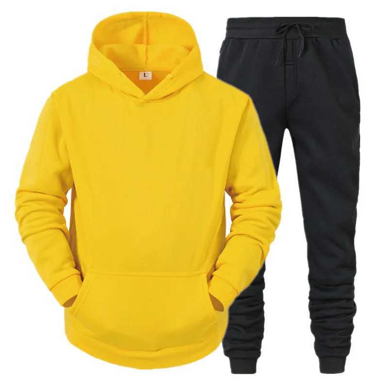 Men Sportswear Sweater Suit Hoodies + Pants Sports Clothing Spring Autumn Sets Jogging Trousers Running Men Tracksuits XJ250731