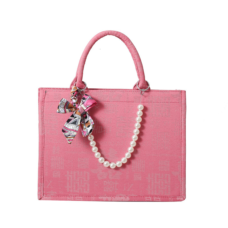 Large Capacity Tote Red Bride Wedding 2023 New Chinese Style Pearl Handbag Shoulder Bag ddmymoon