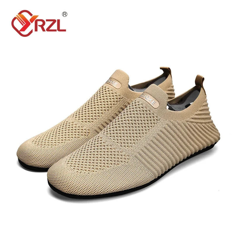 YRZL Loafers Men Soft Driving Moccasins High Quality Flats Male Walking Shoes Breathable Mesh Casual Loafers Slip on Mens Shoes 250804