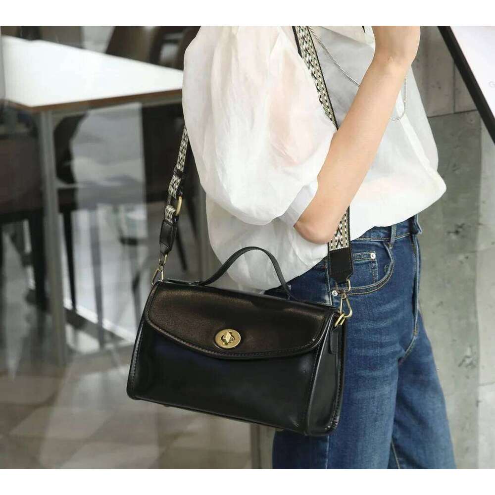 Large Capacity Messenger Women Vintage Bucket Shoulder Genuine Leather Shopping Slant Hobo Travel Bag 250731