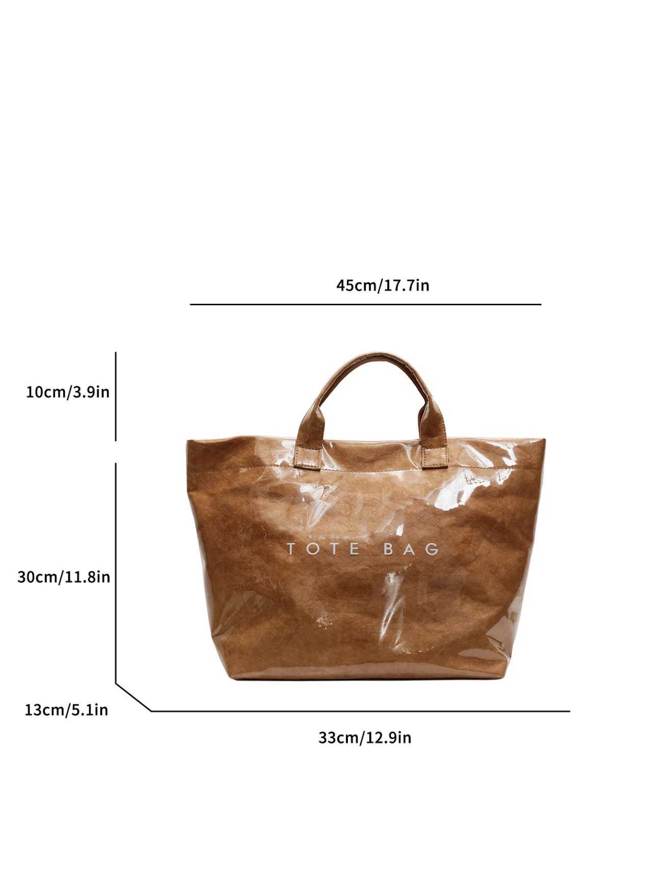 Large Capacity Transparent Jelly Bag with Pvc Material Handle Waterproof Korean Style Neutral Gender Bag in Fashion G250729