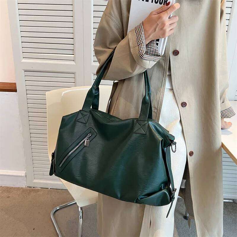 Fashion Women s Large Capacity New Pu Leather Versatile Crossbody Simple Casual Shoulder Tote Bag bag
