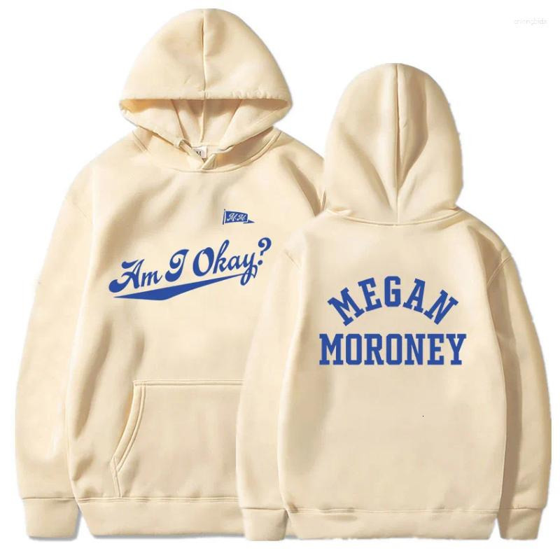 Mens Hoodies Men Megan Moroney Am I Okay Printing Sweatshirts Sudaderas Hooded Winter Fleece Pullovers Casual Unisex Hoodie Top