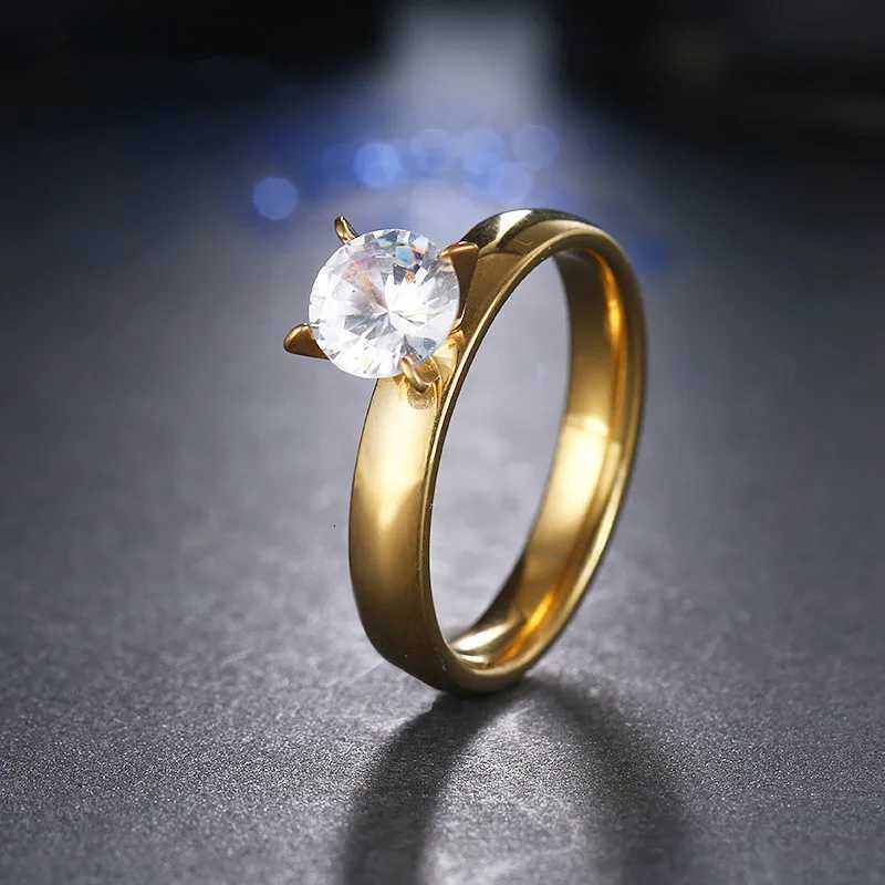 4mm Width Stainless Steel Simple Smooth Circles Rings for Women and Men Gifts Jewelry Size 7-11 y250730