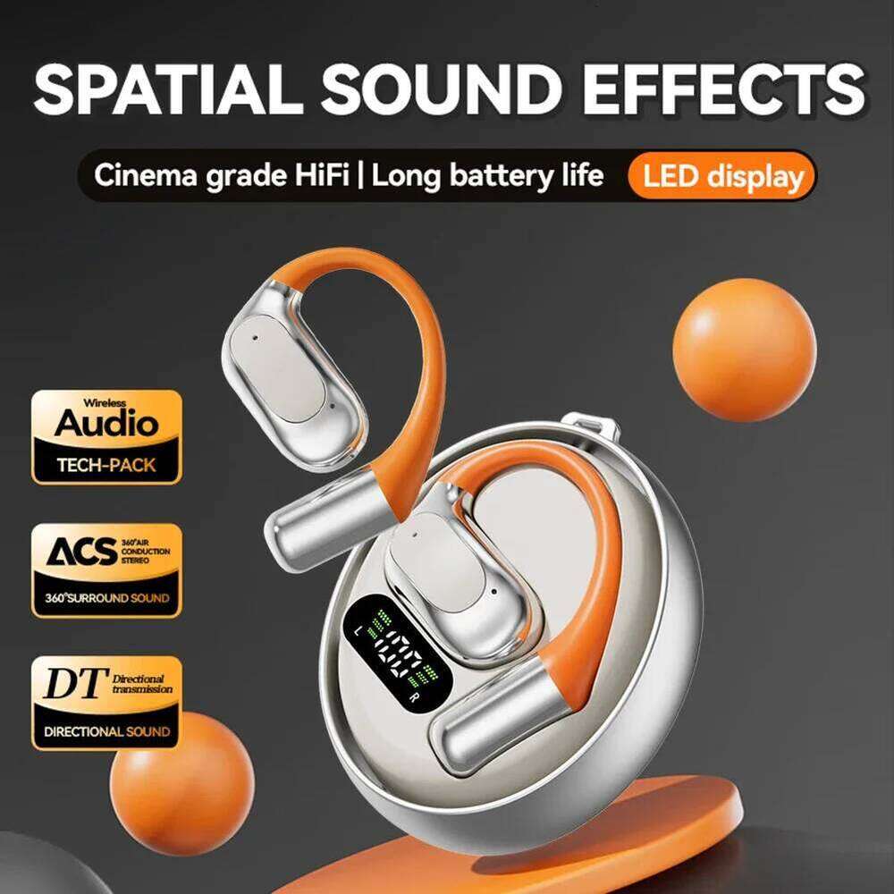 Designer Famous Brand M OWS Open Translation Ultra Long Life Hanging Ear Wireless Bluetooth Headset Aluminium Gold Sport Style