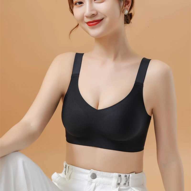 Beautiful Back Large Size Soft Support Push-up Bra For Women Seamless One-piece Wire-free Adjustable Sports Thin Bra Z250730