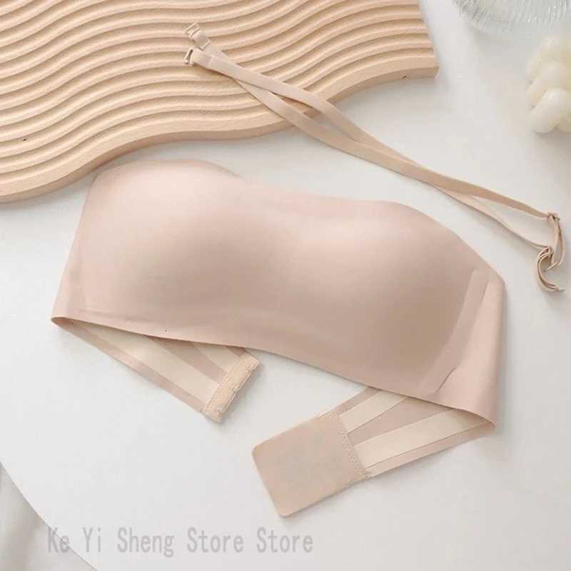 Strapless Womens No-Scar No-Steel Rims Top Support Close-Fitting Bra Small Breasts Make Larger Detachable Shoulder Straps Z250730