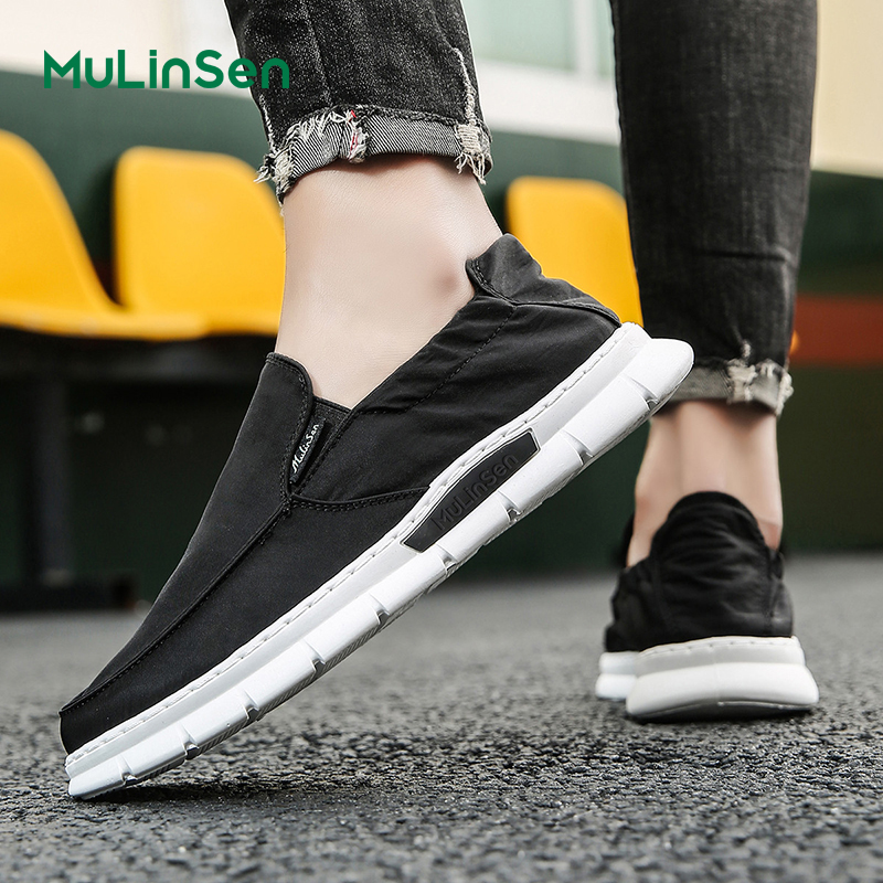 Mulinsen Old Beijing cloth shoes men's casual shoes spring and summer breathable thin ice silk soft sole driving slip-on shoes men