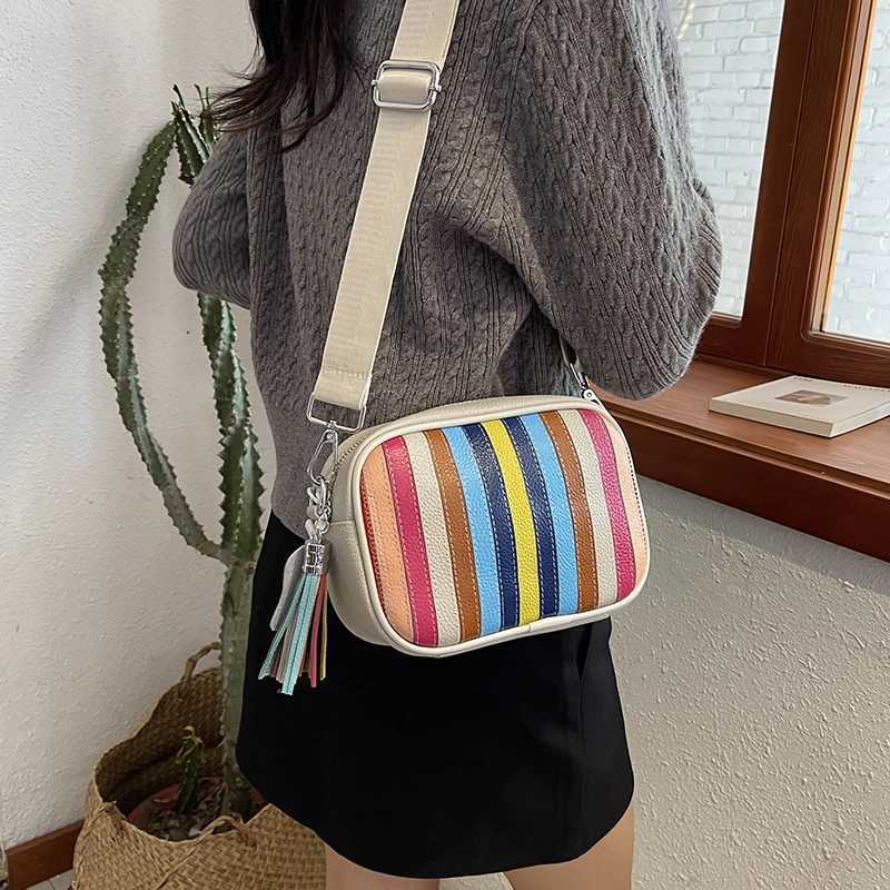 High Quality Cowhide Shoulder Bag for Women Messenger Bags Ladies Genuine Leather Handbag Purse Female Casual Crossbody Bag Y250730