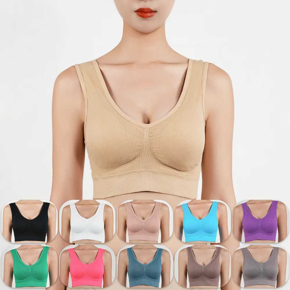 2024 Womens Push Up Bras Running Gym Seamless Breathable Vest Top Removable Padded Anti-sagging High Elasticity Sports Brassiere Z250730