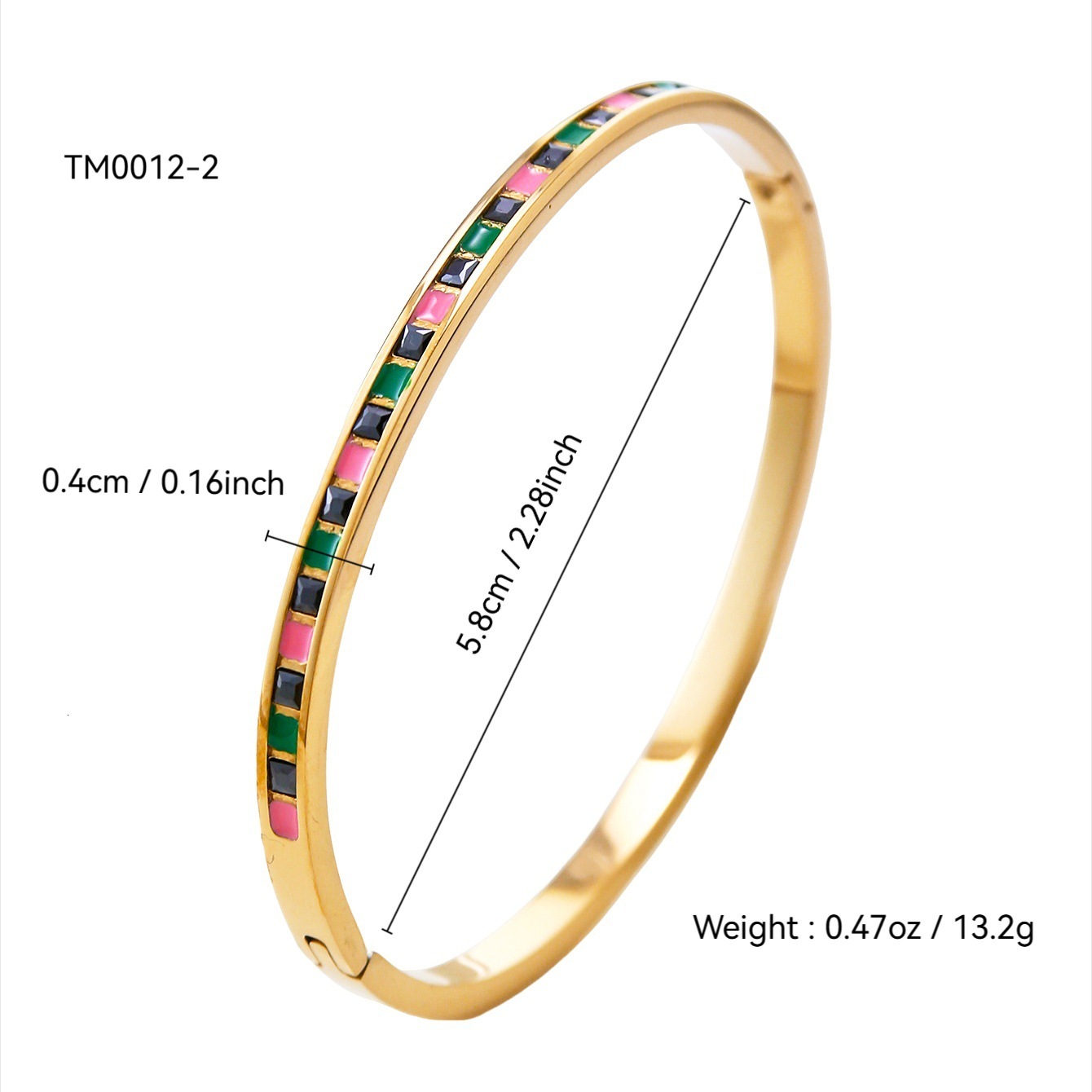 Korean Style Minimalist Fashion Cool Style 18k Gold Plated Madam Geometric Zircon Bracelet For Women Designer Bracelet Stainless Steel Non-fading High