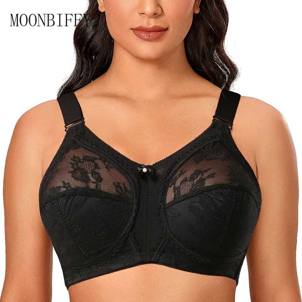 Large Size Bra for Women Ladies Underwear Translucent Lace Chiffon Wireless Minimizer Lingerie Brassier Bralette Tops Z250730