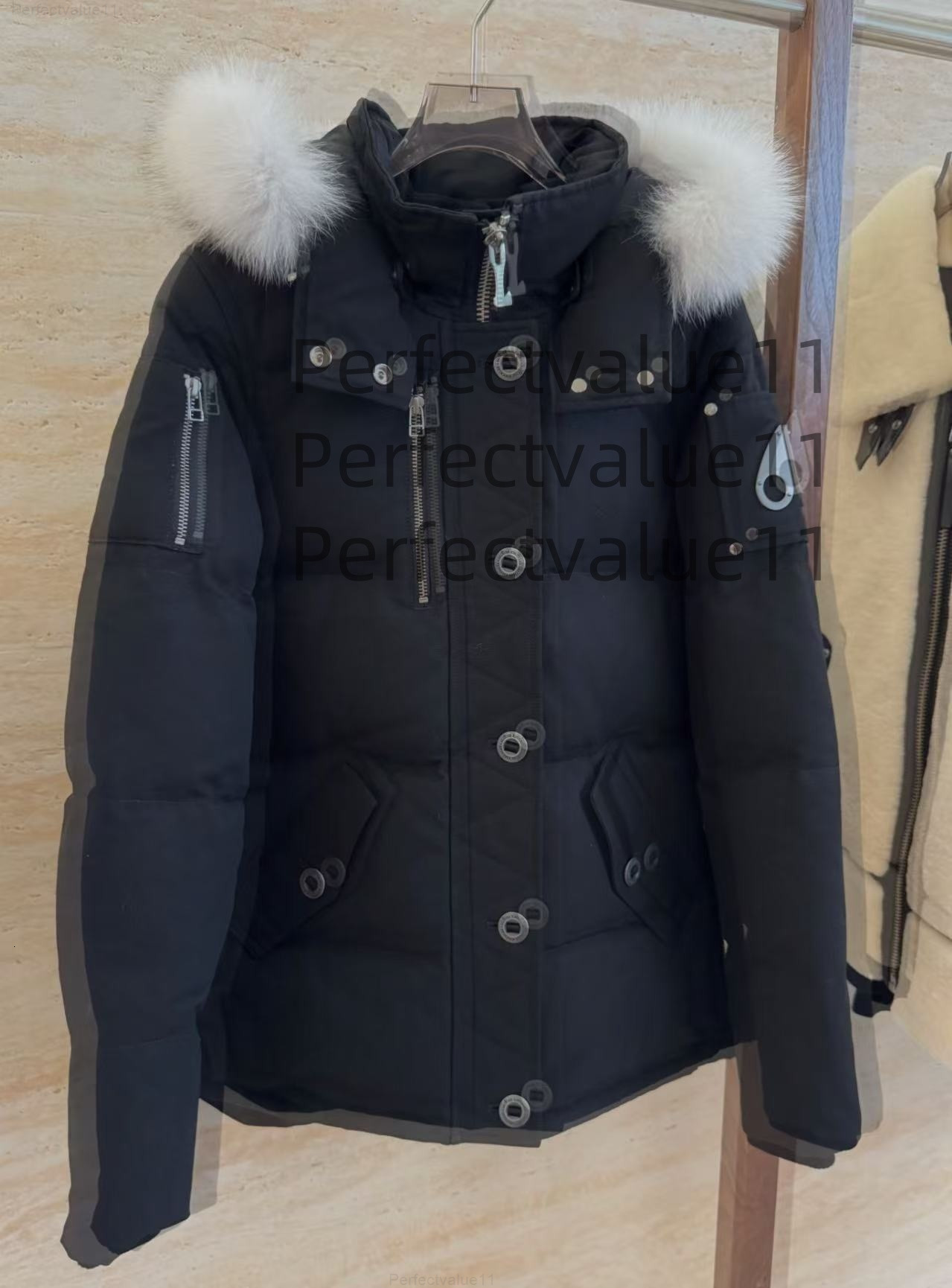 Down jacket mens fur collar parka winter waterproof white duck coat cloak fashion men and women couples moose casual version to keep warm BK8Z s-2xl