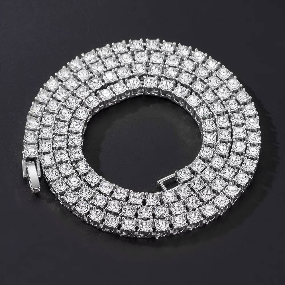 High Quality Fast Delivery Moissanite Tennis Chain Shining Brightly D VVS for Women/Men 2mm 3mm 4mm 5mm 6.5mm Necklace