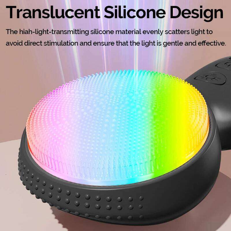 7 in 1 Facial Brush Device Silicone Deep Cleansing Face Scrubber Exfoliator Cleaner Vibration Massager IPX7 Waterproof