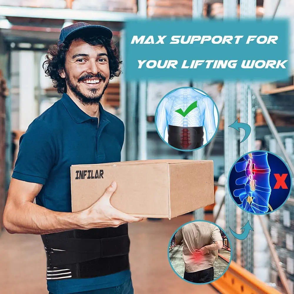 Double Pull Back Lumbar Support Belt Waist Orthopedic Corset Men Women Spine Decompression Waist Trainer Brace Back Pain Relief 250726