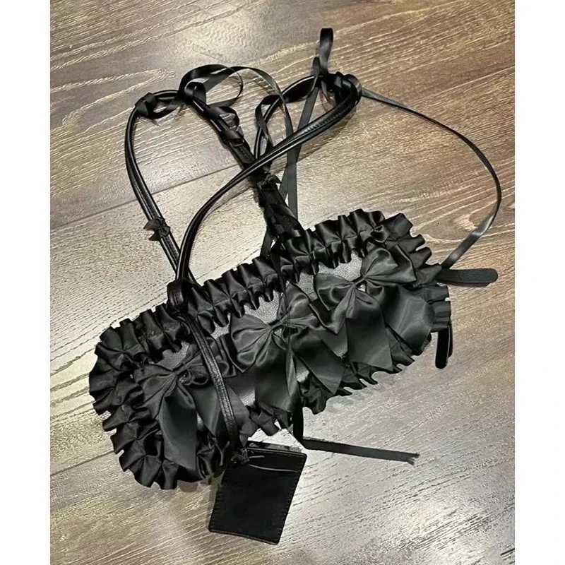 HAEX Gothic Women Handbags FAshion 2024 Lace Bow E Underarm Shoulder Bag Designer Subculture Bolsas Femininas Y250730