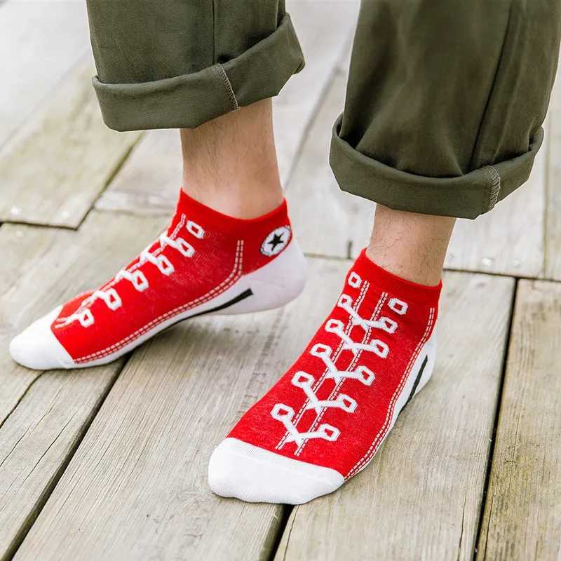 10/5/4/3/2 pairs of personalized trend socks mens shallow mouth short cotton socks thin non-slip sports socks Z250731