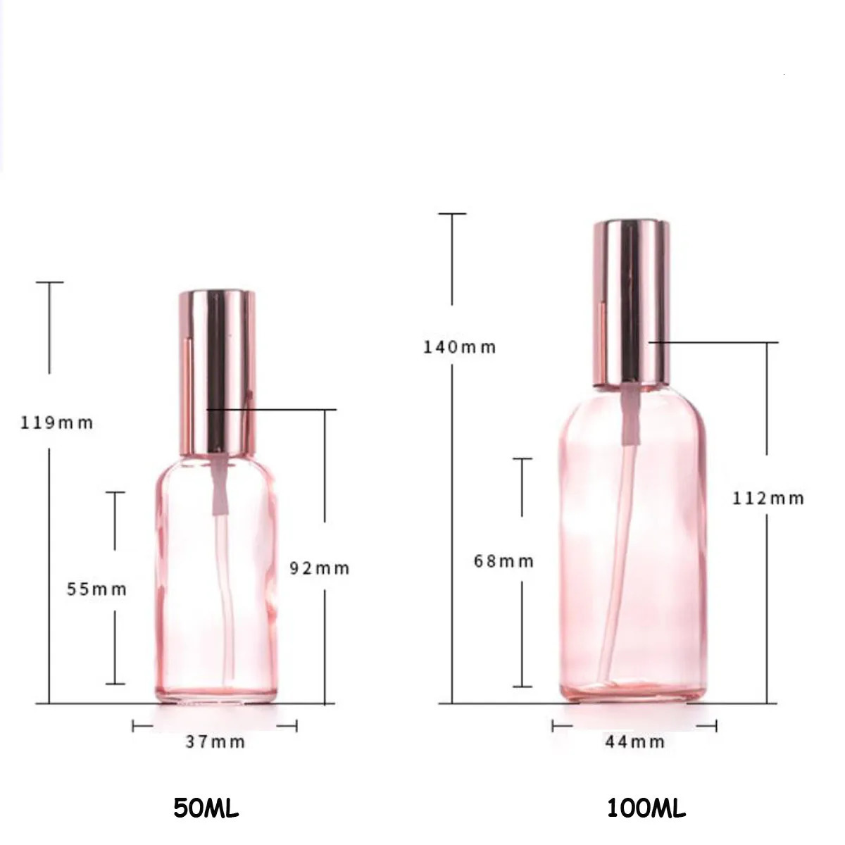 5pcs 10pcs 10/15/20/30/50/100ml Spray Bottles Fine Mist Perfume Atomizer Sprayer Lid Refillable Black Glass Empty Bottle Shampoo 250726