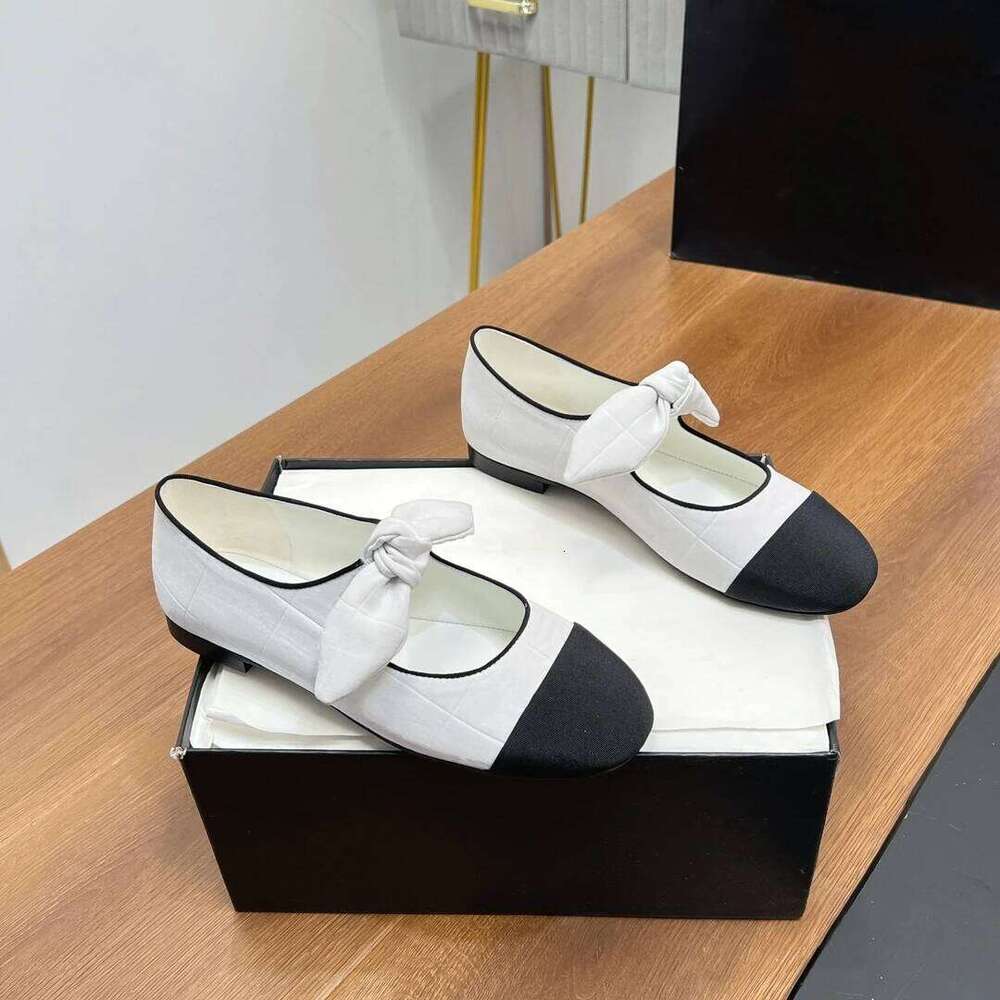 New Women Size35-41 Genuine Leather Ballet Flats Butterfly Knot Round Toes Mixed Colors Designer Shoes Zapatillas De Mujer b73