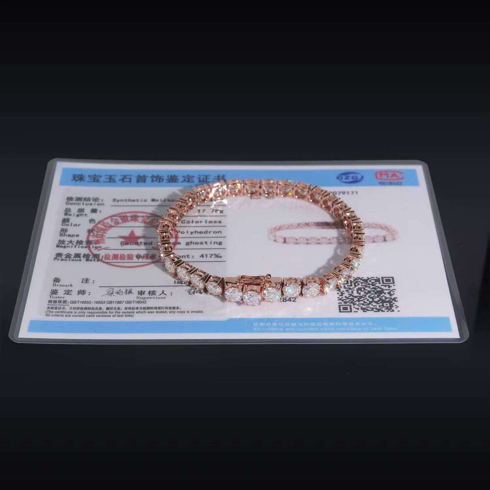 Solid 10K Gold HipHop Jewelry Silicon Stone Chain Bracelet Iced Out Men And Women Tennis Necklace