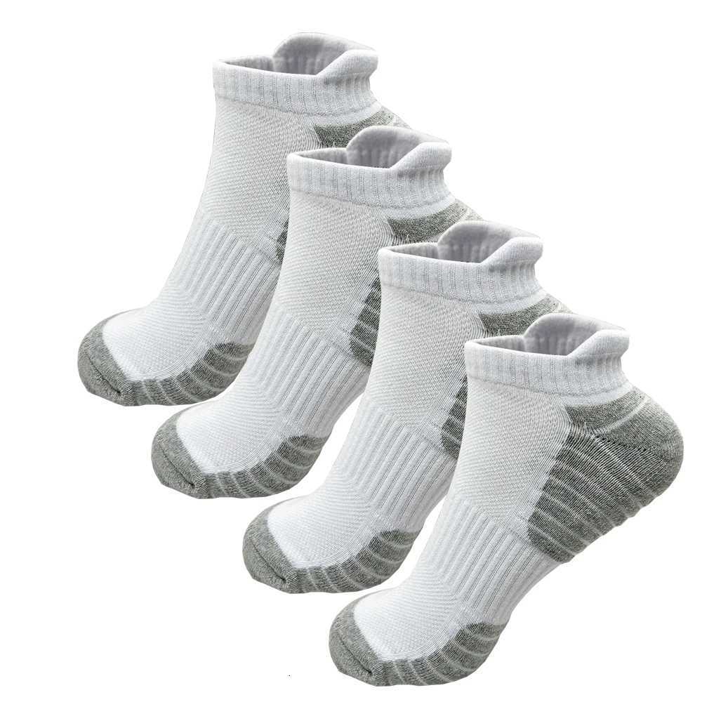 2/4 Pairs Cushioned Cotton Ankle Socks for Men Athletic Running Socks Low Cut Casual Sports Socks Tab Short Socks for Men Women Z250731