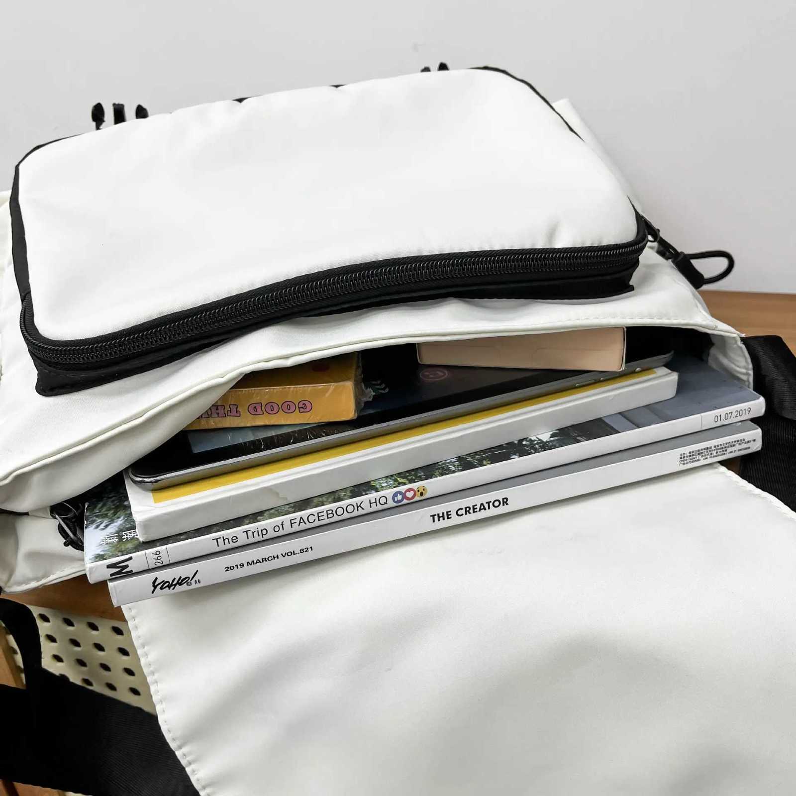 Japanese Harajuku Dark Canvas Bag Korean Version All-purpose Postman Bag Student Messenger Bag Y250730