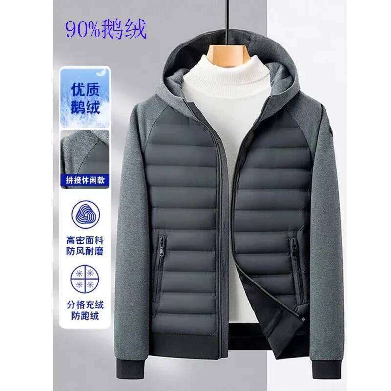 Men's Stylish Hooded Jacket 90% Goose Down Short Youth Coat High Quality Fashion Autumn Winter Regular Fit MDNG
